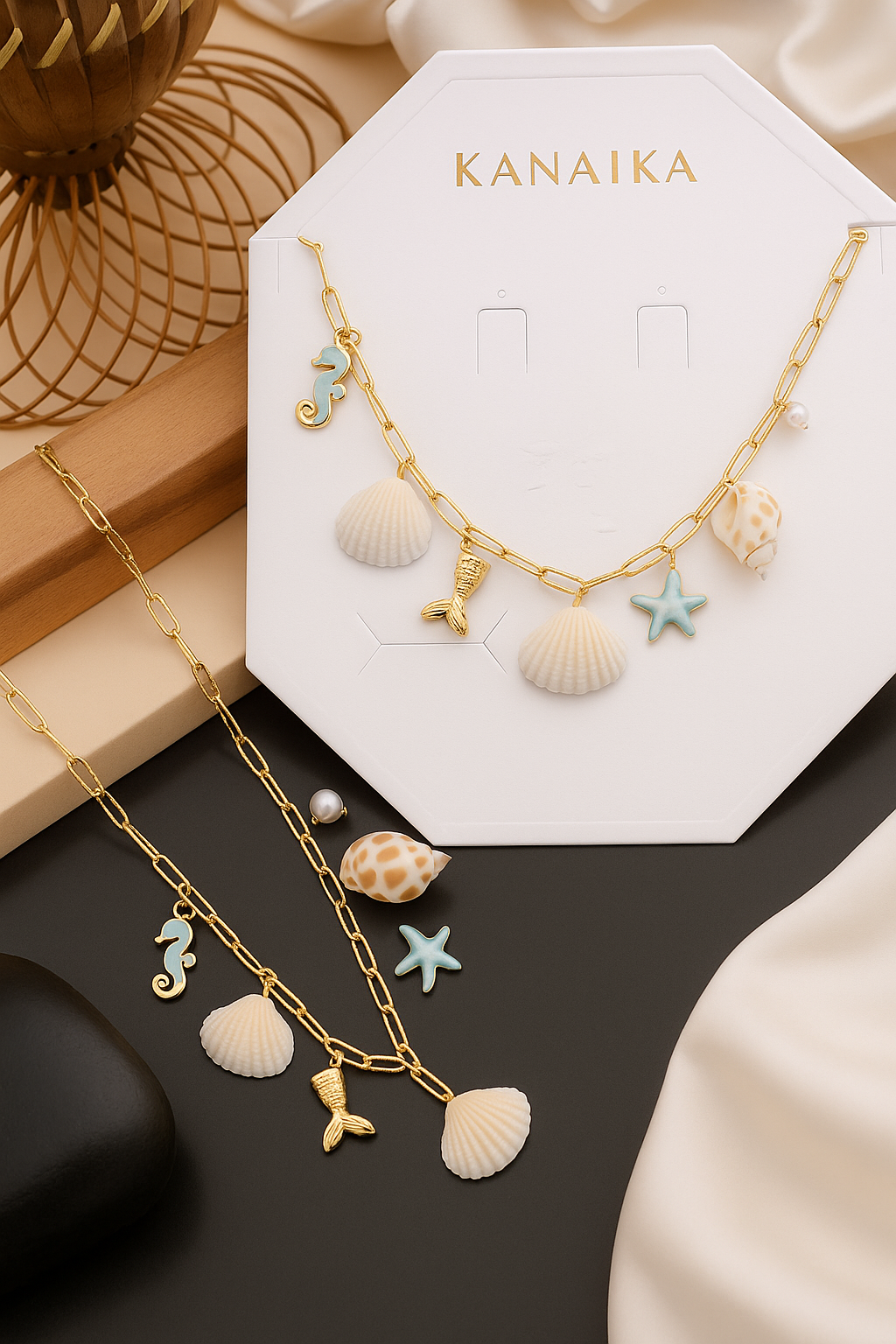 Kanaika Ocean Charm Necklace β Dive into the Magic of the Sea πβ¨