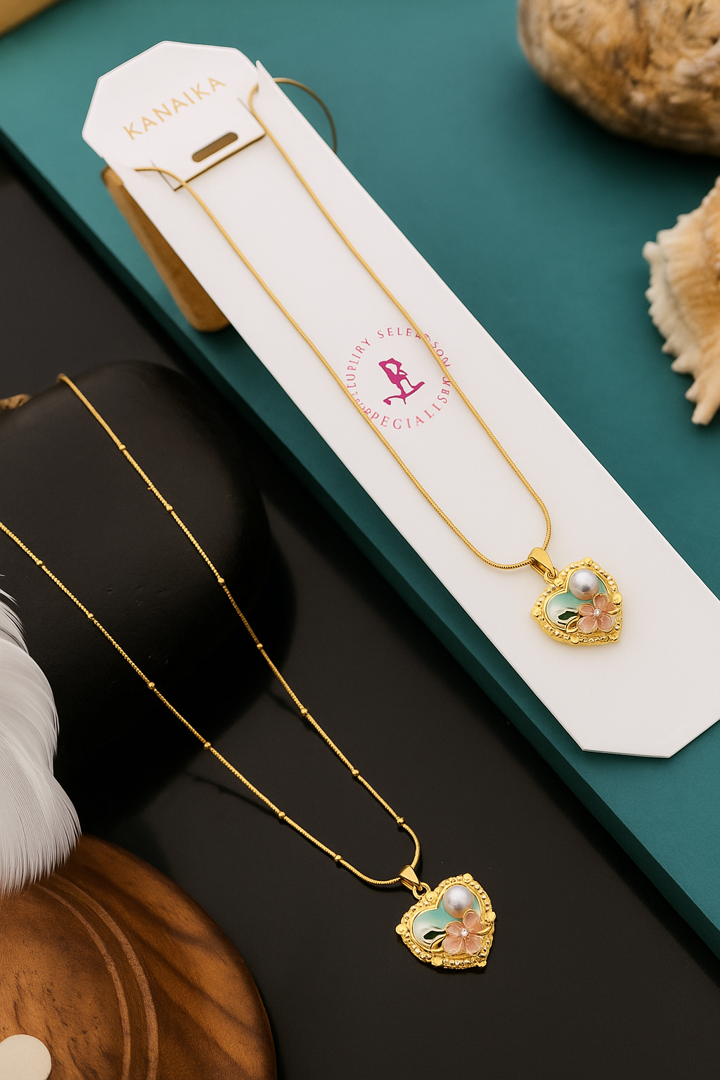 đ¸ Product Set 1: Elegant Heart, Pearl, and Flower Necklace đ¸