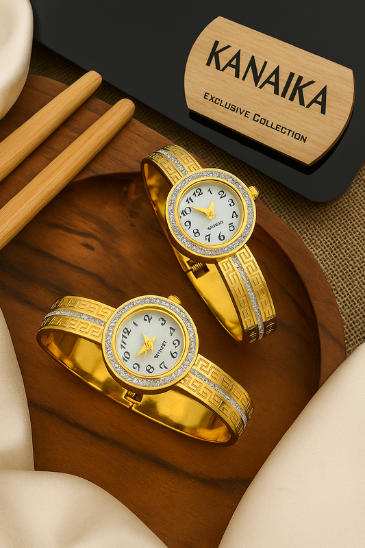 Elegant Gold & Diamond Women's Watch ✨🎁