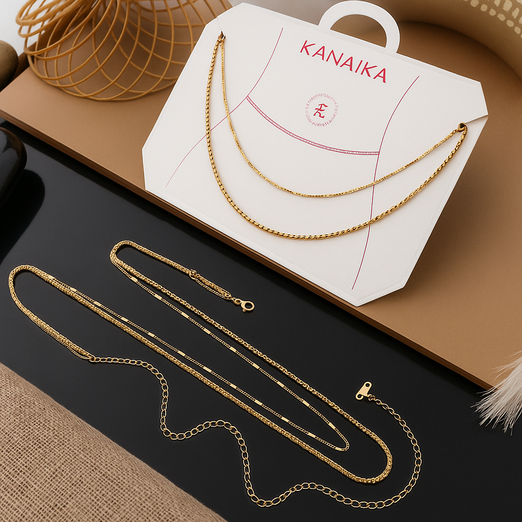 ✨ Kanaika Golden Rope & Snake Chain Waist Belt – Dynamic Duo Glamour! ✨