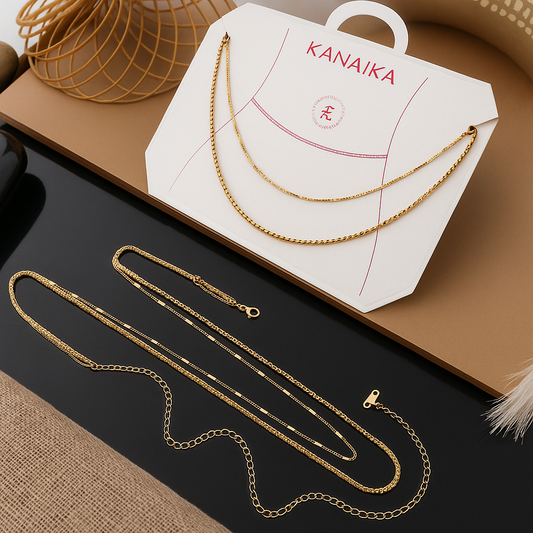 ✨ Kanaika Golden Rope & Snake Chain Waist Belt – Dynamic Duo Glamour! ✨