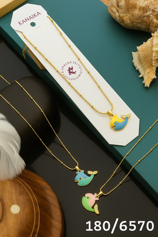 🐬 KANAIKA "Ocean Friends" Enamel Whale Necklace Collection 🐳
