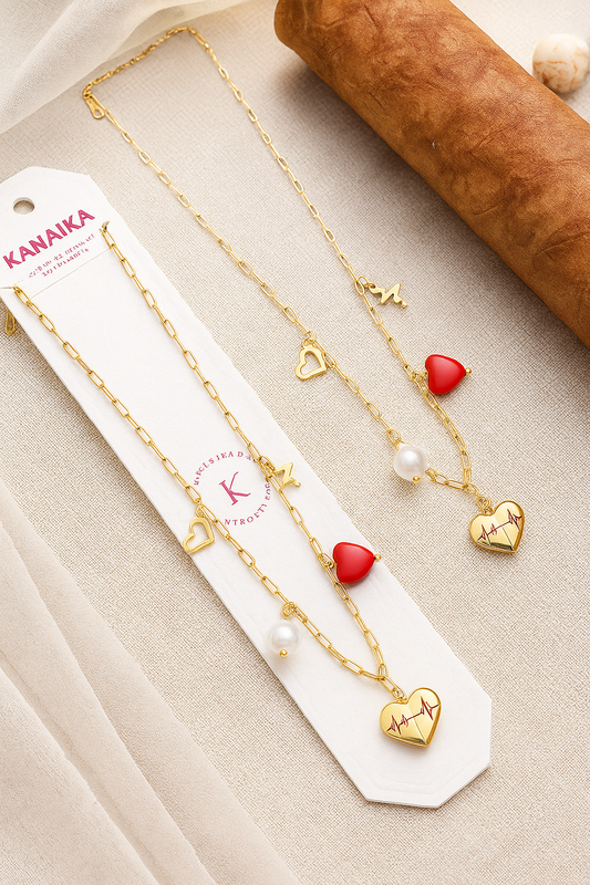 💖 KANAIKA "Pulse of Love" Layered Heart Necklace 💖